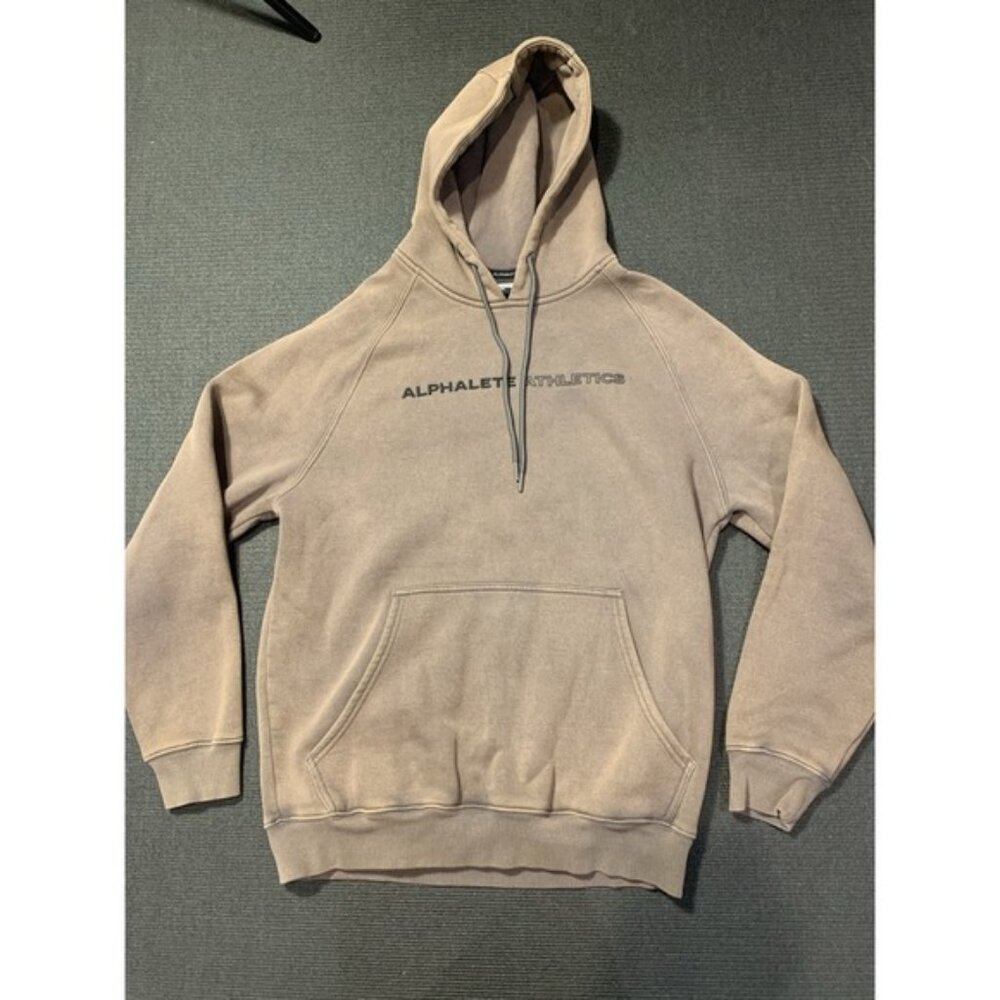 Alphalete Men's Medium‎ Athletic Gym Activewear Hoodie Sweatshirt Brown Copper